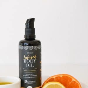 Body Oil with Orange Slices